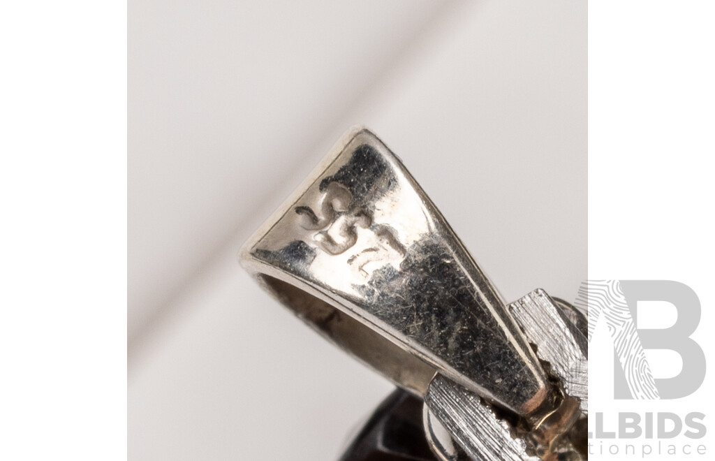 925 Sterling Silver & Smoky Quartz Pendant - 4.94gms
