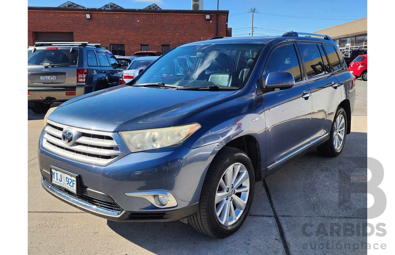 11/2011 Toyota Kluger Grande (4x4) GSU45R MY11 UPGRADE 4d Wagon Blue 3.5L