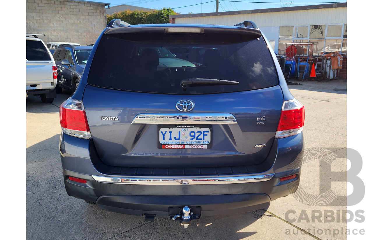 11/2011 Toyota Kluger Grande (4x4) GSU45R MY11 UPGRADE 4d Wagon Blue 3.5L