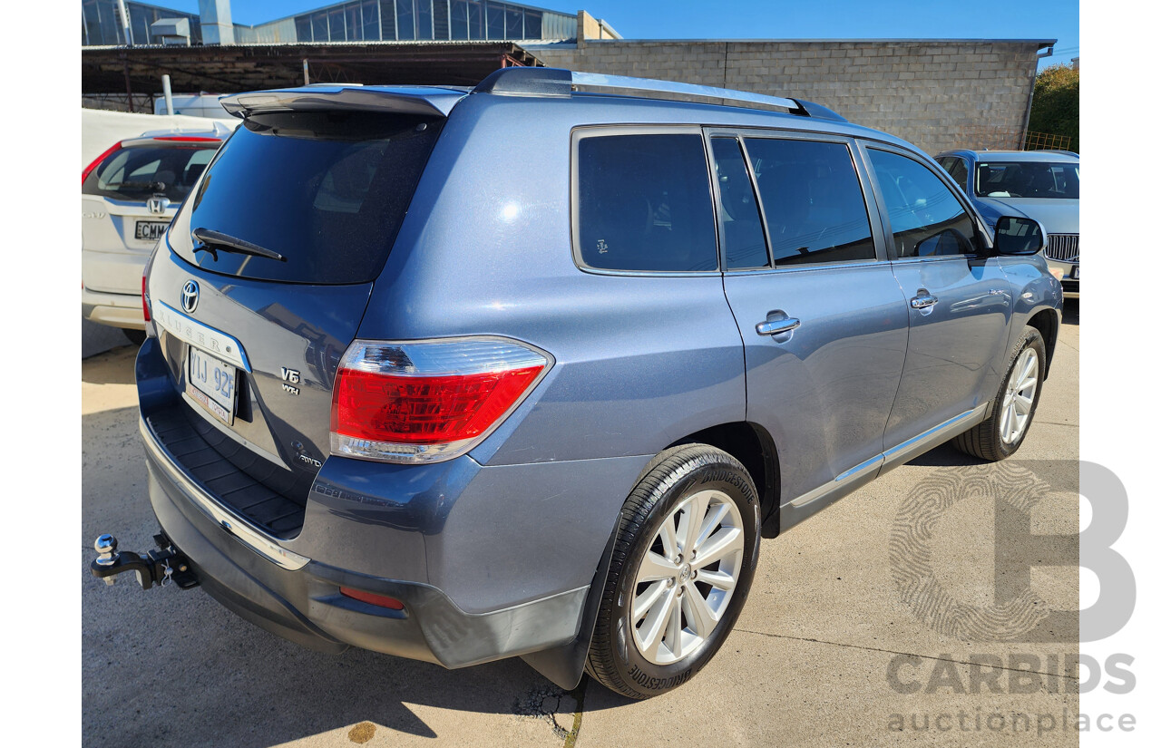 11/2011 Toyota Kluger Grande (4x4) GSU45R MY11 UPGRADE 4d Wagon Blue 3.5L