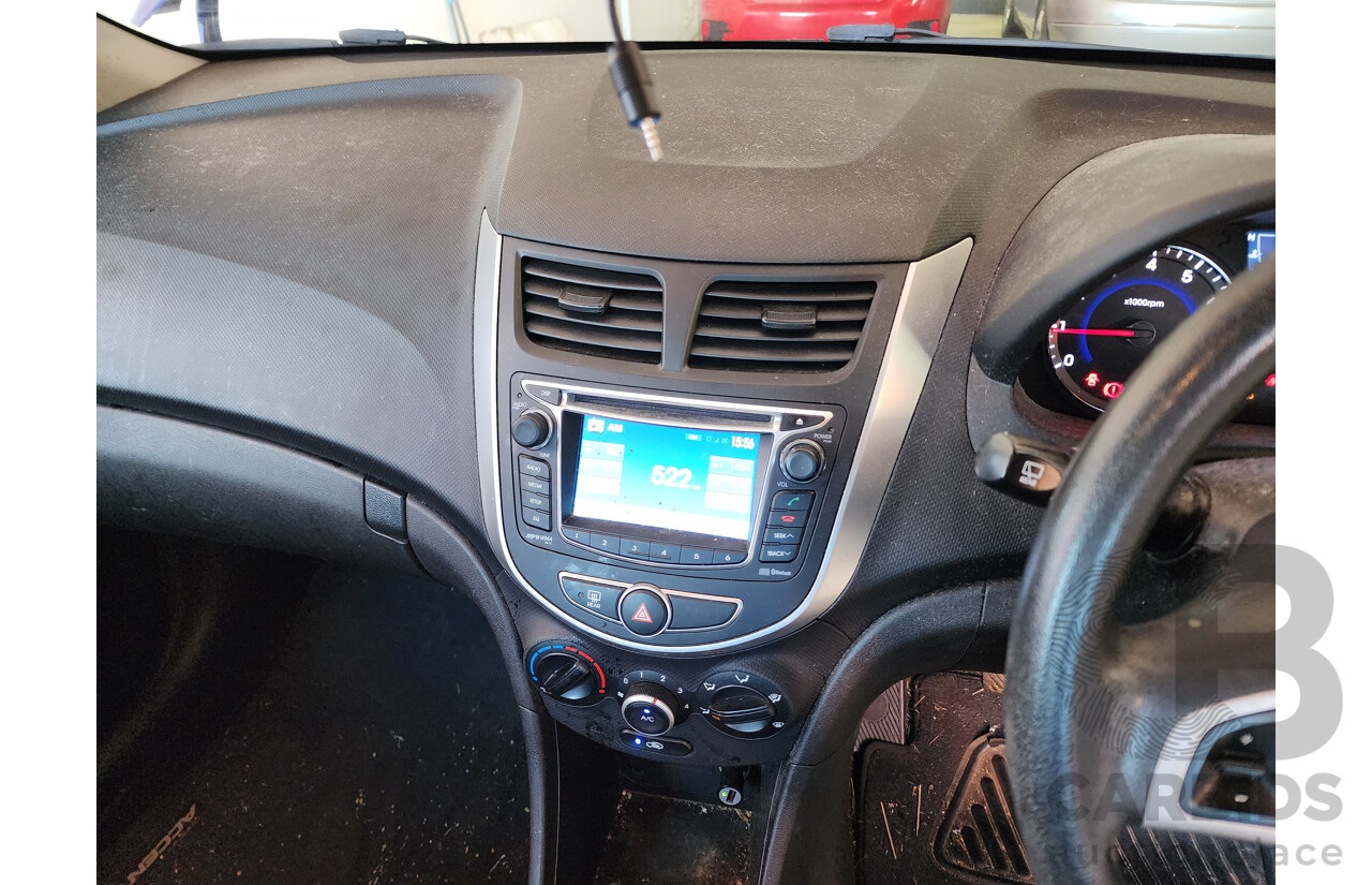 12/2013 Hyundai Accent Active RB2 5d Hatchback Blue 1.6L