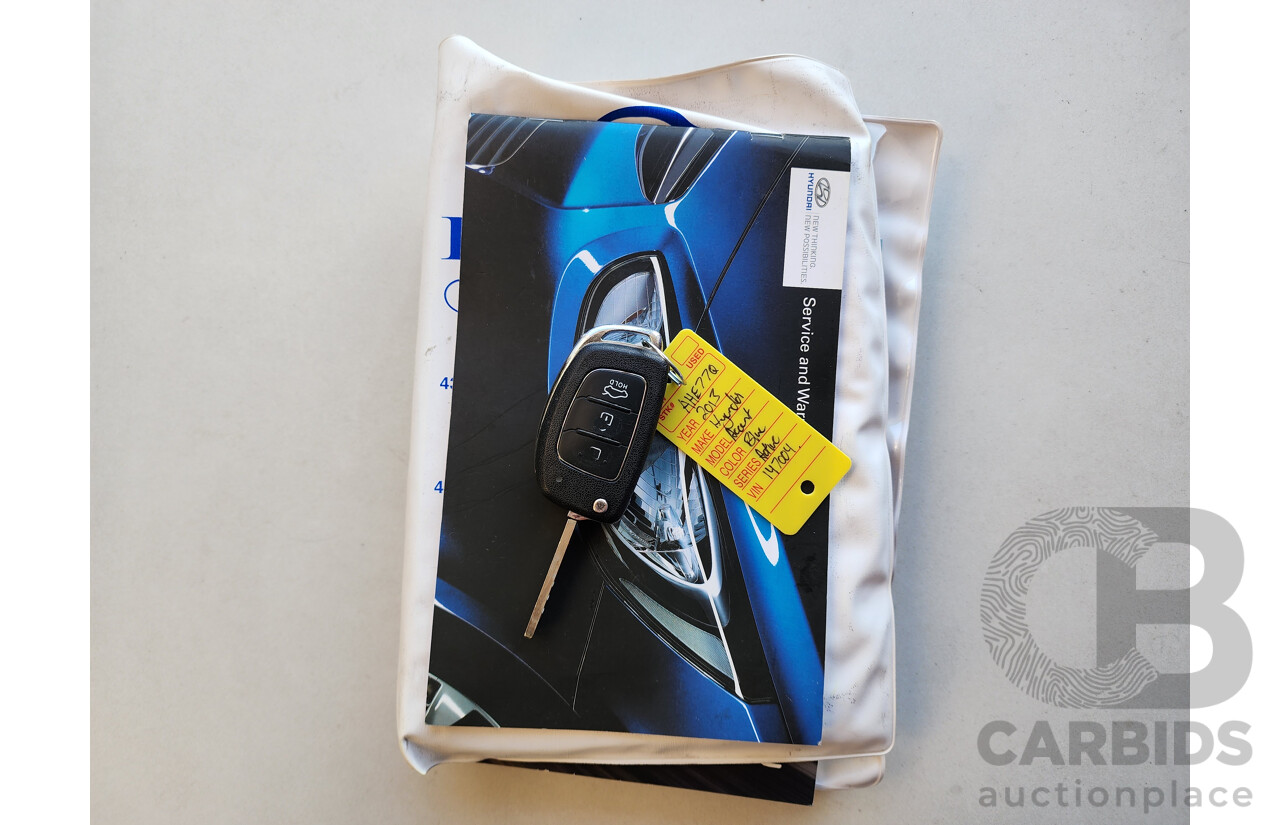 12/2013 Hyundai Accent Active RB2 5d Hatchback Blue 1.6L
