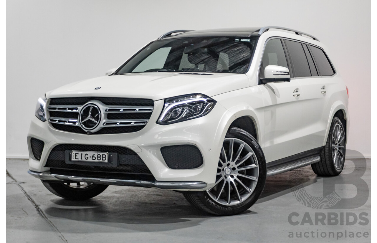 7/2016 Mercedes-Benz GLS500 4MATIC AMG Pack (AWD) X166 4d Wagon Designo Diamond White Metallic Twin Turbo V8 4.7L - 7 Seater