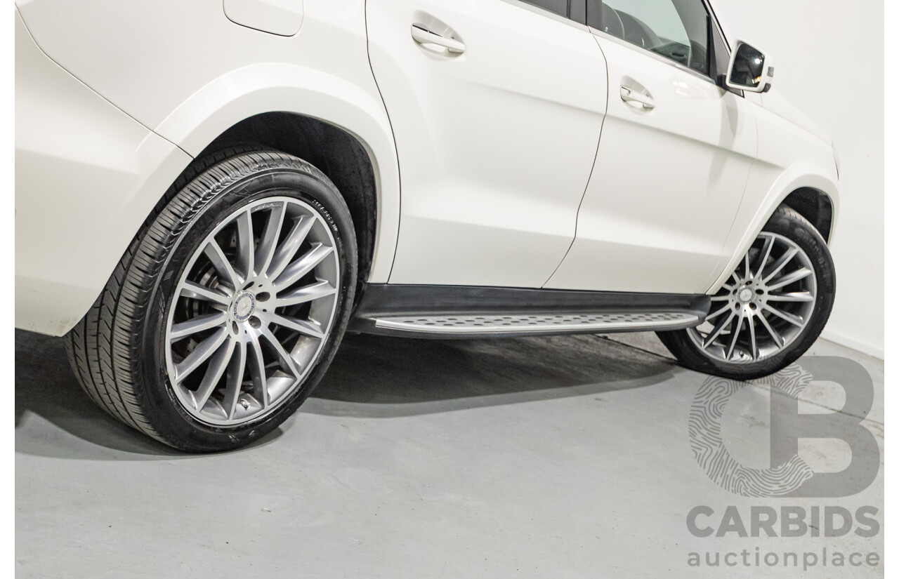 7/2016 Mercedes-Benz GLS500 4MATIC AMG Pack (AWD) X166 4d Wagon Designo Diamond White Metallic Twin Turbo V8 4.7L - 7 Seater