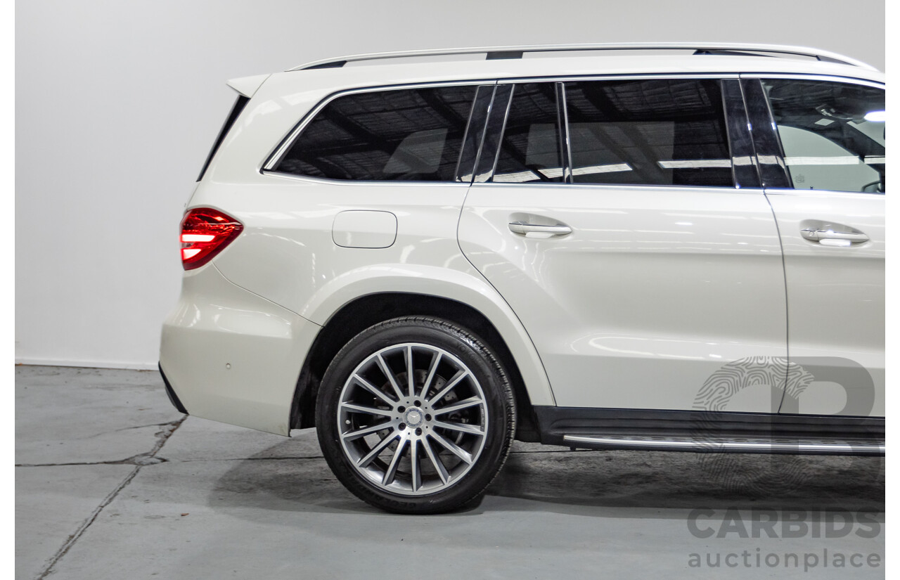 7/2016 Mercedes-Benz GLS500 4MATIC AMG Pack (AWD) X166 4d Wagon Designo Diamond White Metallic Twin Turbo V8 4.7L - 7 Seater