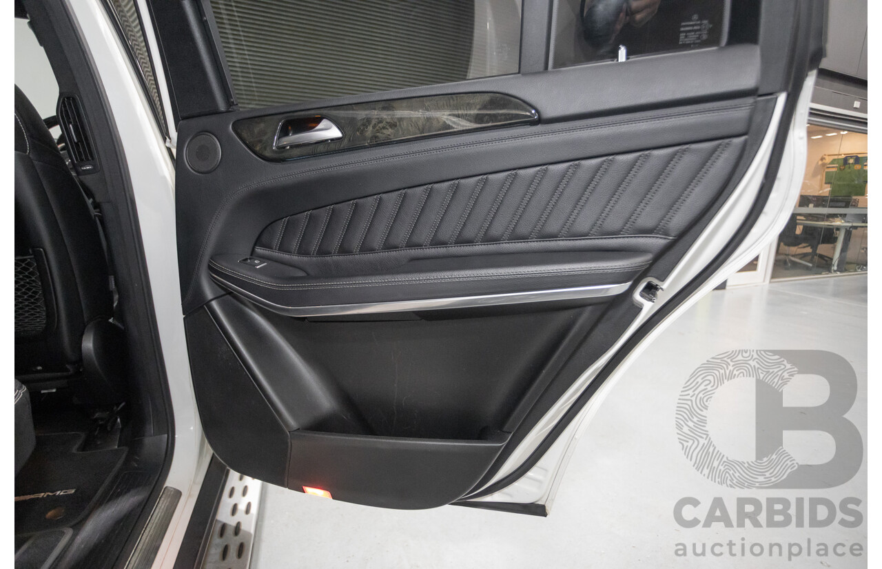 7/2016 Mercedes-Benz GLS500 4MATIC AMG Pack (AWD) X166 4d Wagon Designo Diamond White Metallic Twin Turbo V8 4.7L - 7 Seater