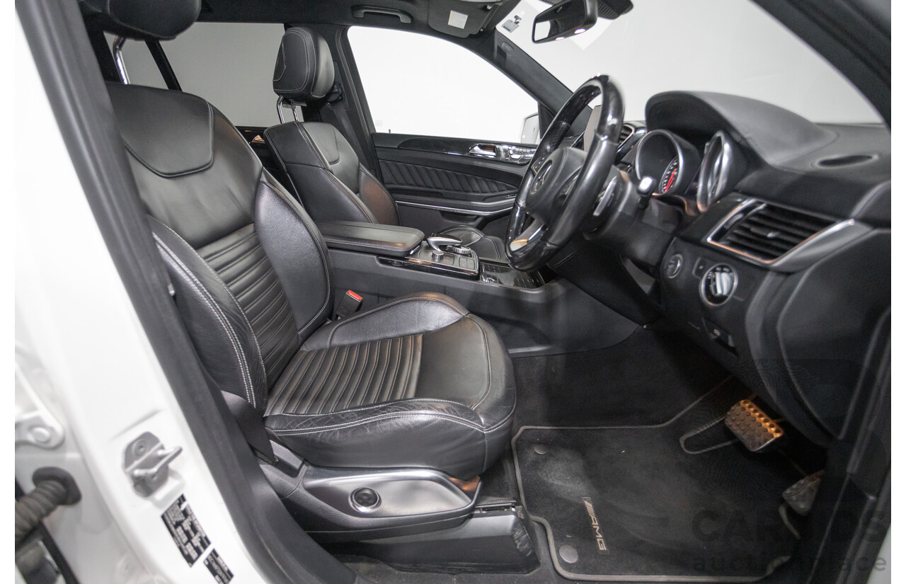 7/2016 Mercedes-Benz GLS500 4MATIC AMG Pack (AWD) X166 4d Wagon Designo Diamond White Metallic Twin Turbo V8 4.7L - 7 Seater