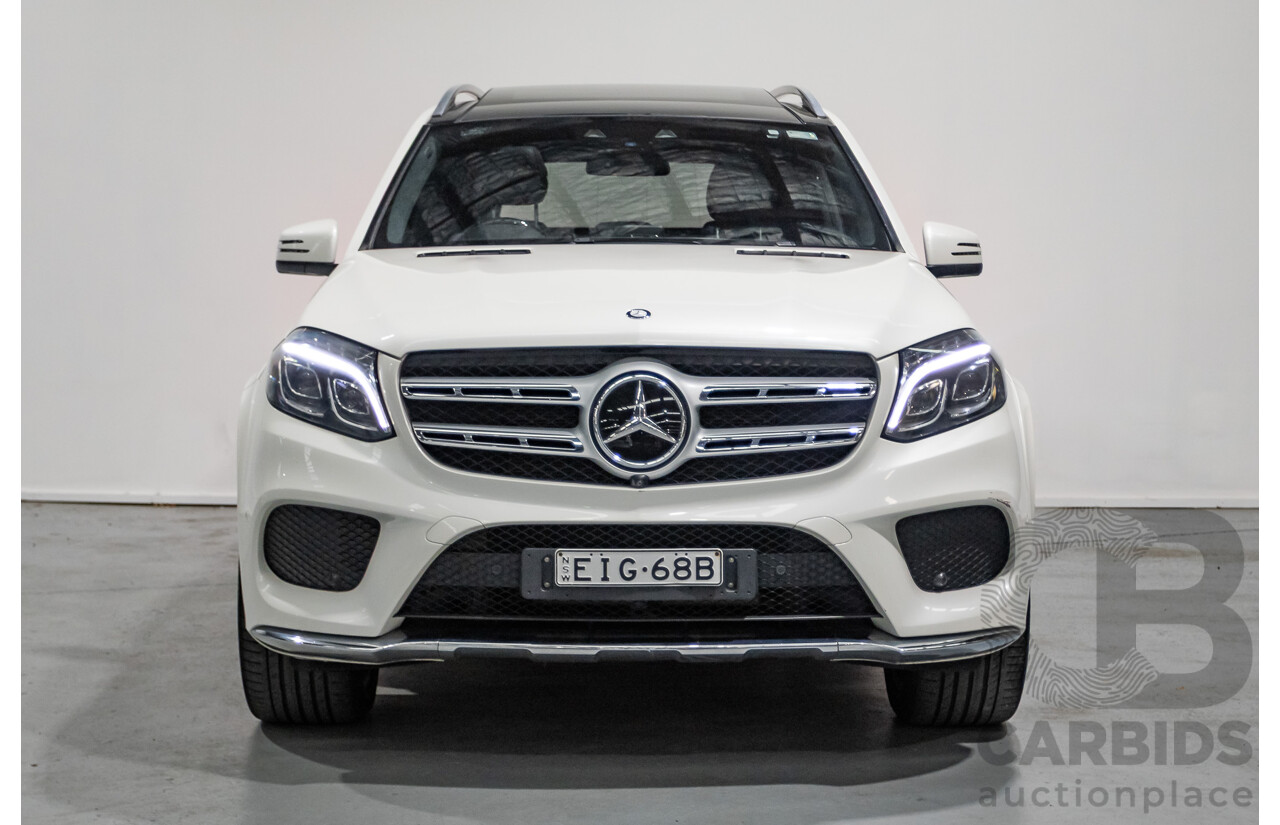 7/2016 Mercedes-Benz GLS500 4MATIC AMG Pack (AWD) X166 4d Wagon Designo Diamond White Metallic Twin Turbo V8 4.7L - 7 Seater