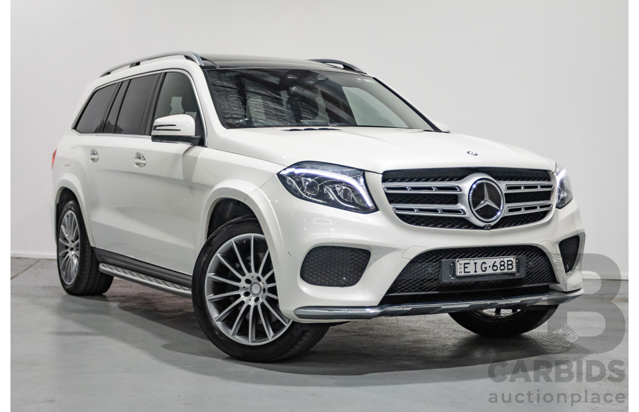 7/2016 Mercedes-Benz GLS500 4MATIC AMG Pack (AWD) X166 4d Wagon Designo Diamond White Metallic Twin Turbo V8 4.7L - 7 Seater