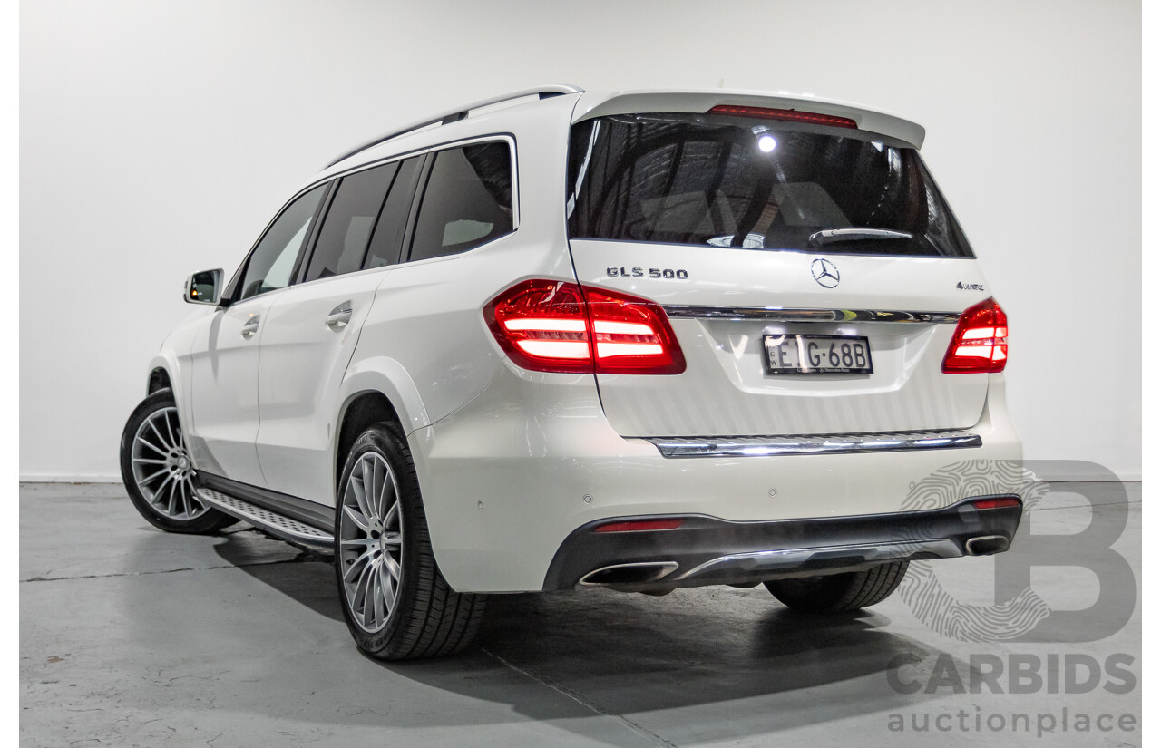 7/2016 Mercedes-Benz GLS500 4MATIC AMG Pack (AWD) X166 4d Wagon Designo Diamond White Metallic Twin Turbo V8 4.7L - 7 Seater