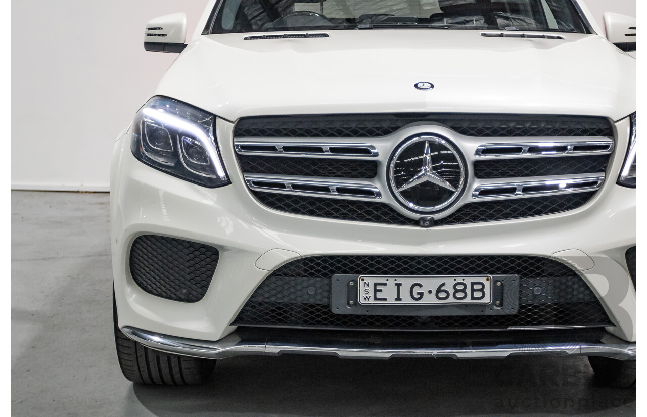 7/2016 Mercedes-Benz GLS500 4MATIC AMG Pack (AWD) X166 4d Wagon Designo Diamond White Metallic Twin Turbo V8 4.7L - 7 Seater