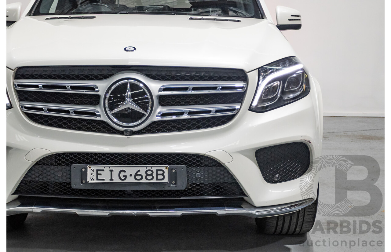 7/2016 Mercedes-Benz GLS500 4MATIC AMG Pack (AWD) X166 4d Wagon Designo Diamond White Metallic Twin Turbo V8 4.7L - 7 Seater