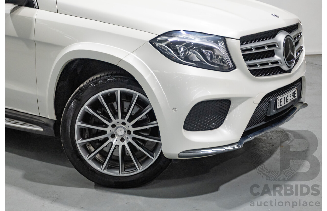 7/2016 Mercedes-Benz GLS500 4MATIC AMG Pack (AWD) X166 4d Wagon Designo Diamond White Metallic Twin Turbo V8 4.7L - 7 Seater