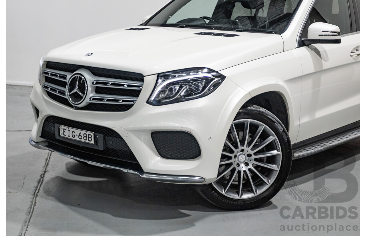 7/2016 Mercedes-Benz GLS500 4MATIC AMG Pack (AWD) X166 4d Wagon Designo Diamond White Metallic Twin Turbo V8 4.7L - 7 Seater
