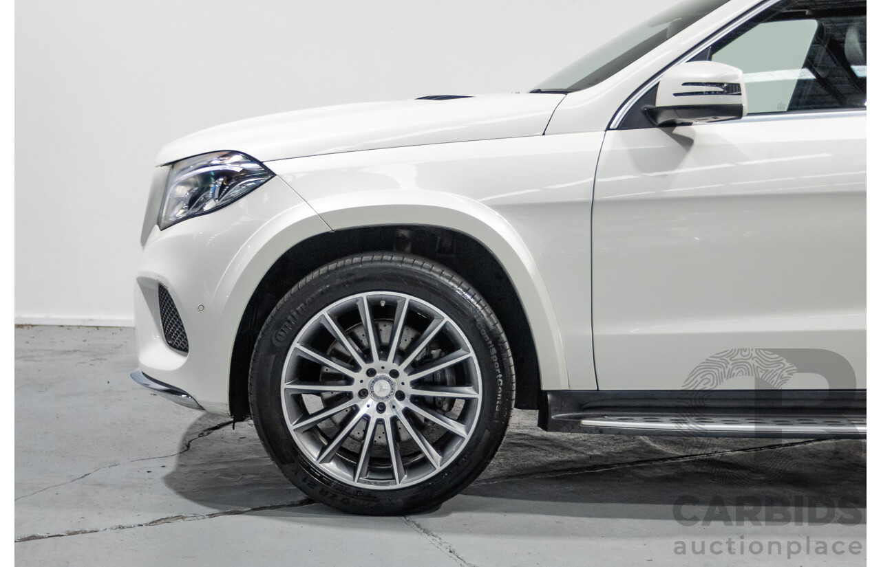 7/2016 Mercedes-Benz GLS500 4MATIC AMG Pack (AWD) X166 4d Wagon Designo Diamond White Metallic Twin Turbo V8 4.7L - 7 Seater