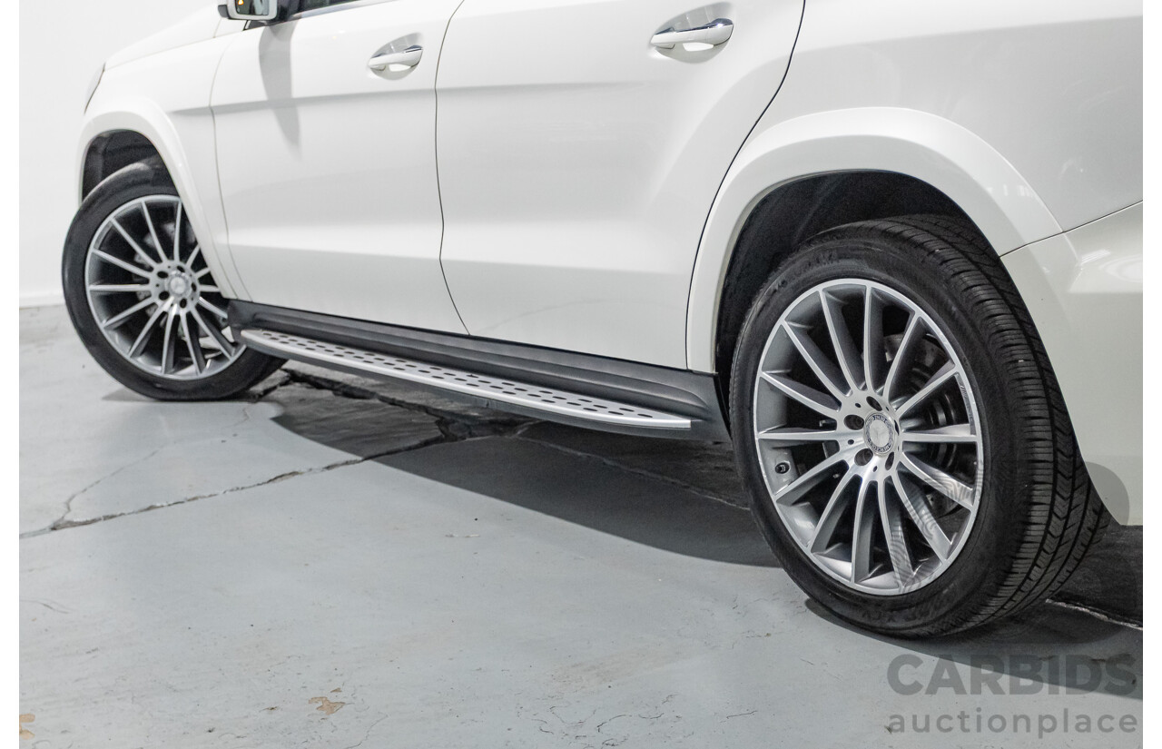 7/2016 Mercedes-Benz GLS500 4MATIC AMG Pack (AWD) X166 4d Wagon Designo Diamond White Metallic Twin Turbo V8 4.7L - 7 Seater