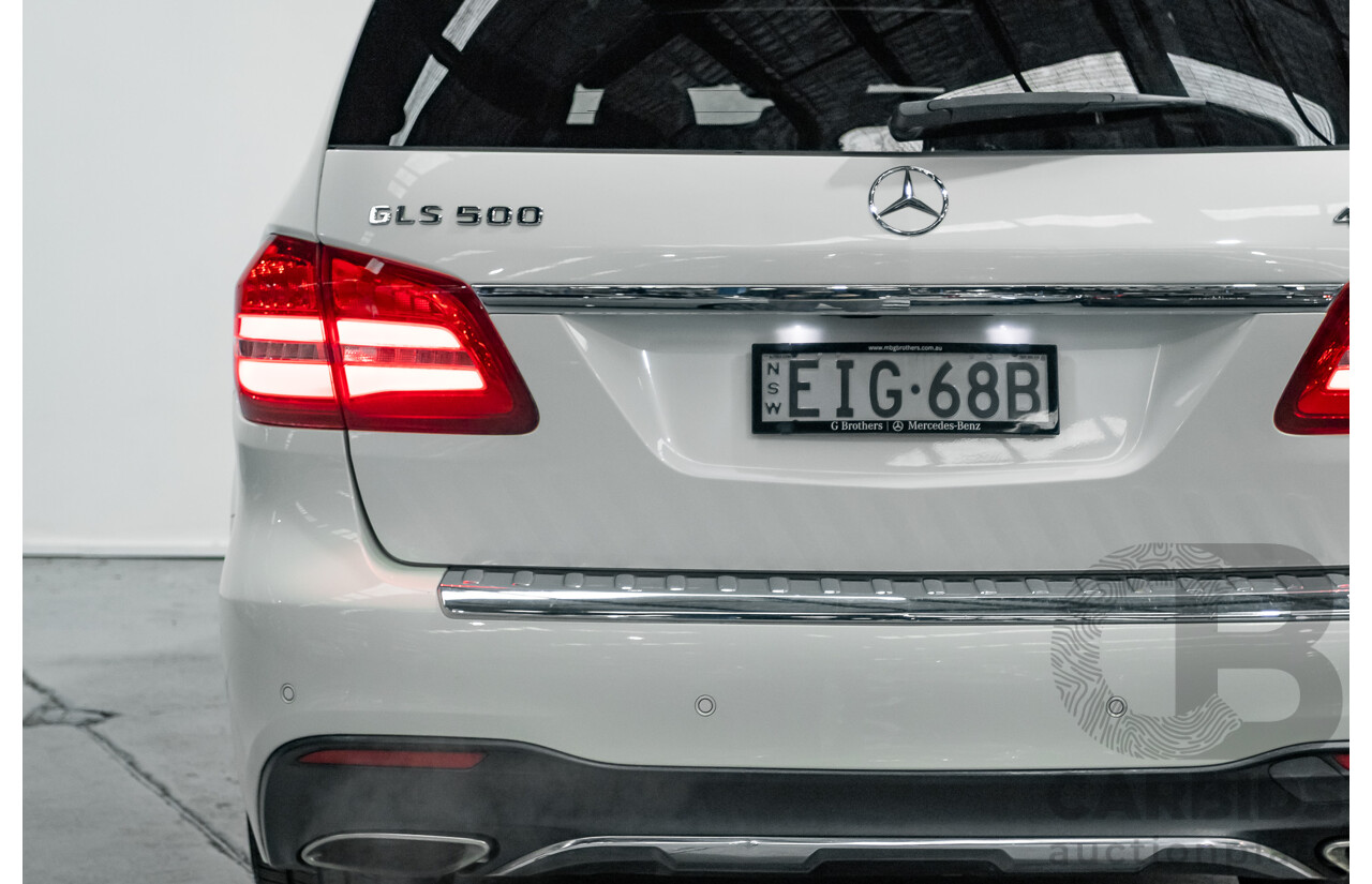 7/2016 Mercedes-Benz GLS500 4MATIC AMG Pack (AWD) X166 4d Wagon Designo Diamond White Metallic Twin Turbo V8 4.7L - 7 Seater