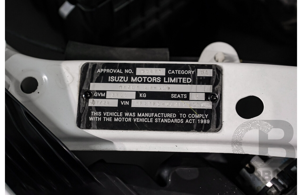7/2021 Mazda Bt-50 GT (4x4) B30B Dual Cab P/Up White Turbo Diesel 3.0L