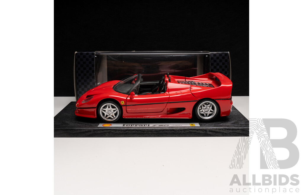 Maisto (Shell Series) 1995 Ferrari F50 Rosso Corsa Red 1:18 Scale Model Car
