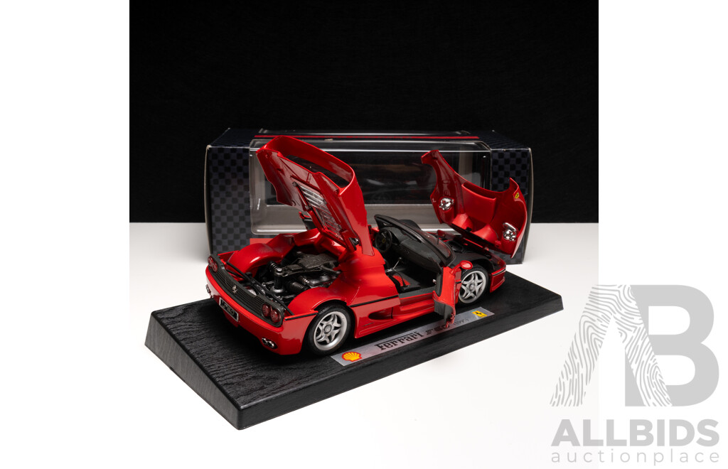 Maisto (Shell Series) 1995 Ferrari F50 Rosso Corsa Red 1:18 Scale Model Car