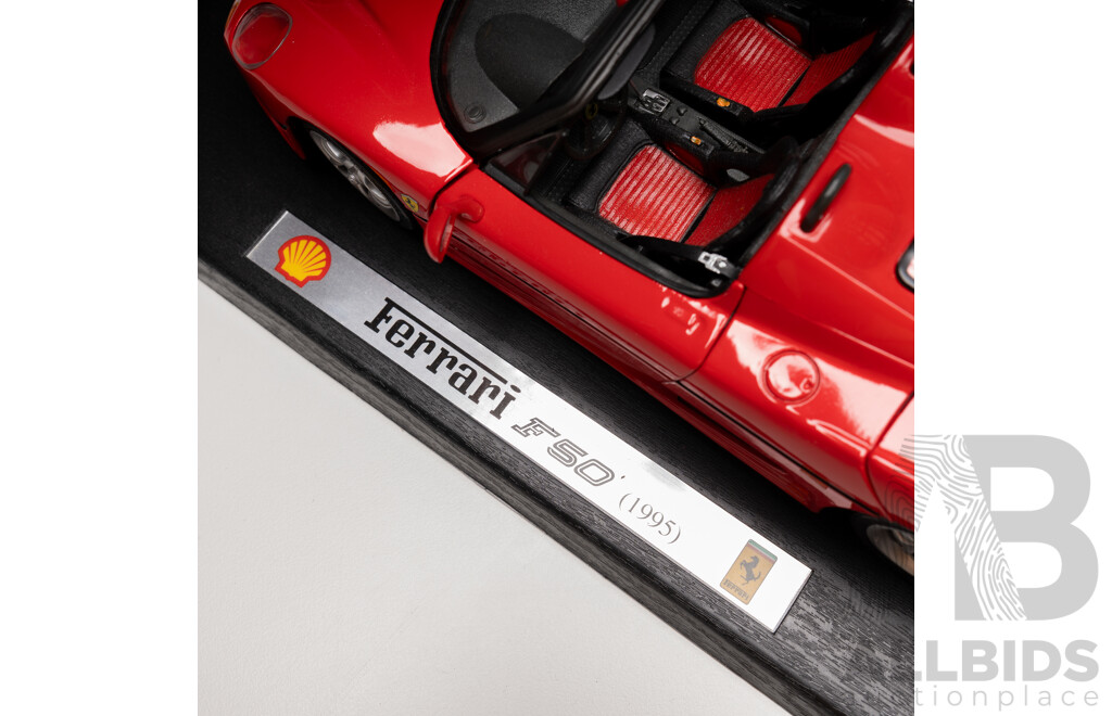 Maisto (Shell Series) 1995 Ferrari F50 Rosso Corsa Red 1:18 Scale Model Car