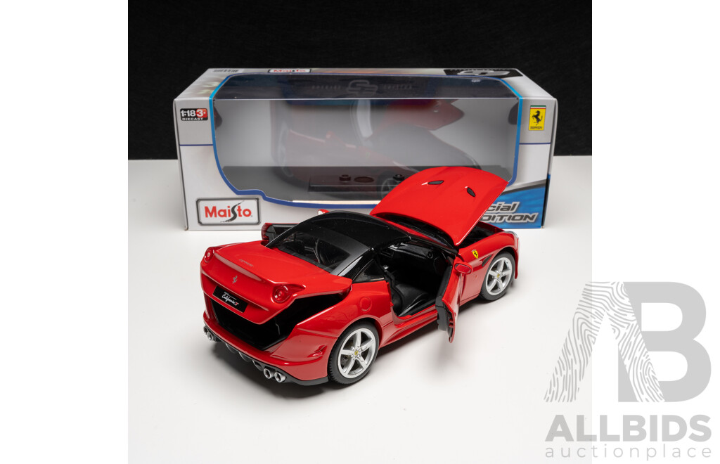 Maisto Special Edition Ferrari California T Rosso Corsa Red 1:18 Scale Model Car
