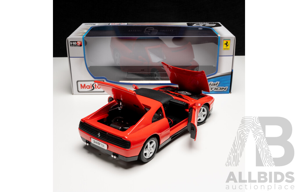 Maisto Special Edition Ferrari 348ts Rosso Corsa Red 1:18 Scale Model Car