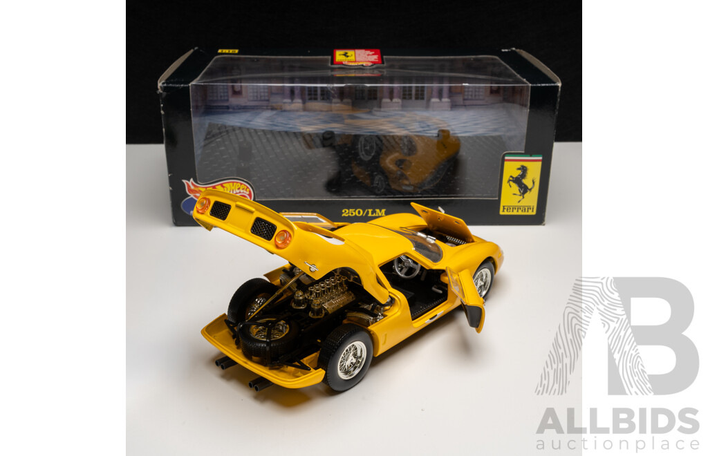 Hot Wheels Ferrari 250 LM Yellow 1:18 Scale Model Car