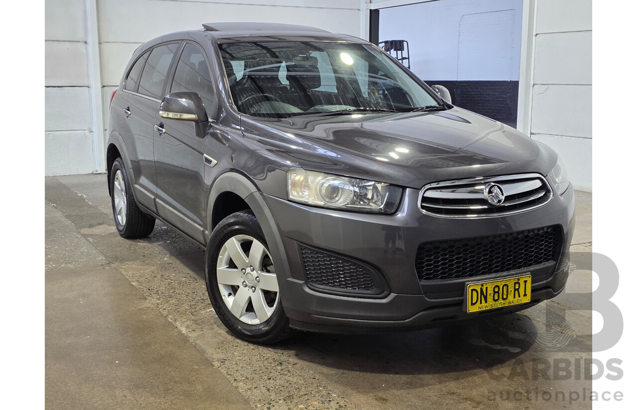 09/2014 Holden Captiva 7 LS CG MY14 4D Wagon Cyber Grey Turbo Diesel 2.2L - 7 Seater