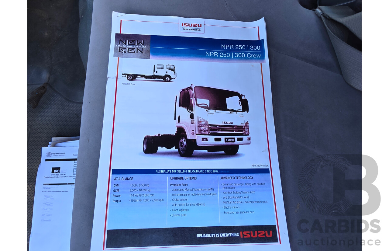 1/2008 Isuzu NPR 300 Crew Trayback 4d Arc White / Raptor Coat Turbo Diesel 5.2L - 7 Seater