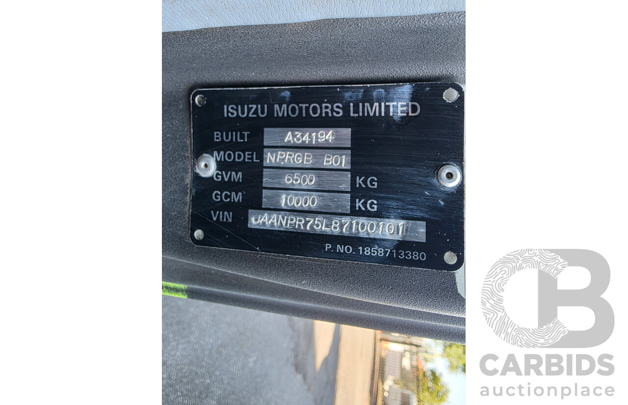 1/2008 Isuzu NPR 300 Crew Trayback 4d Arc White / Raptor Coat Turbo Diesel 5.2L - 7 Seater