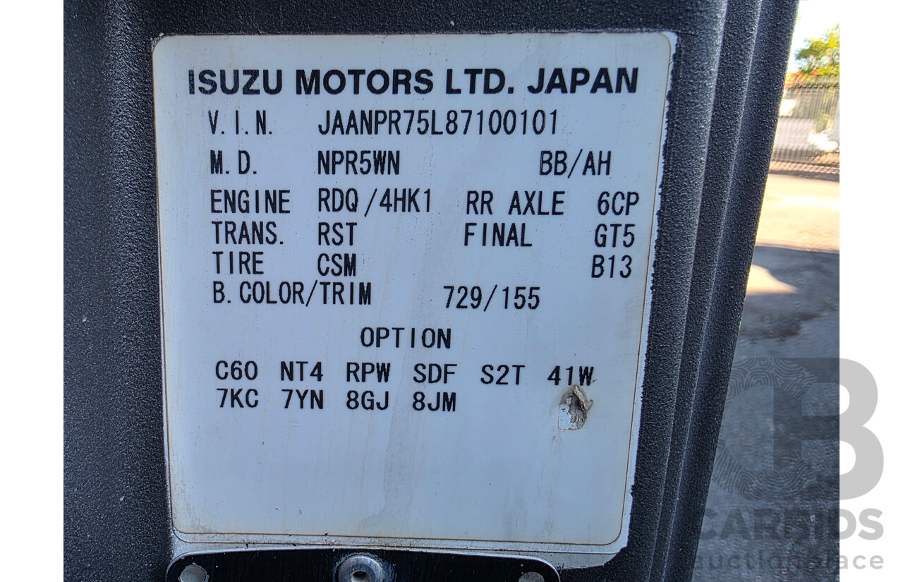 1/2008 Isuzu NPR 300 Crew Trayback 4d Arc White / Raptor Coat Turbo Diesel 5.2L - 7 Seater