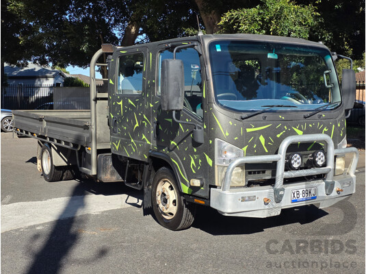1/2008 Isuzu NPR 300 Crew Trayback 4d Arc White / Raptor Coat Turbo Diesel 5.2L - 7 Seater