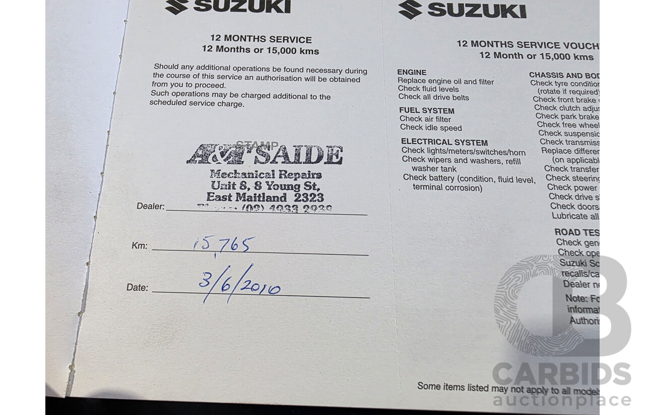 02/2009 Suzuki SX4 GY 4D Sedan Deep Sea Blue Metallic 2.0L
