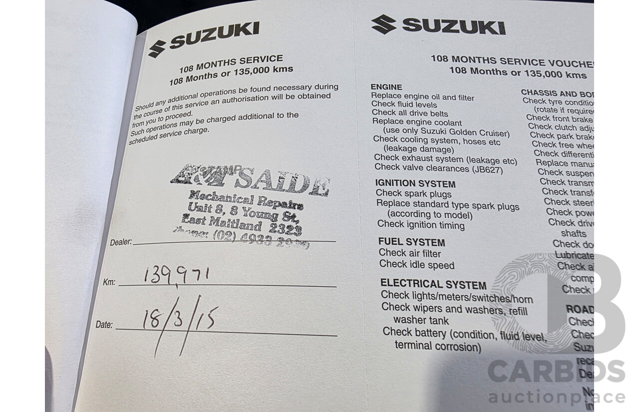 02/2009 Suzuki SX4 GY 4D Sedan Deep Sea Blue Metallic 2.0L