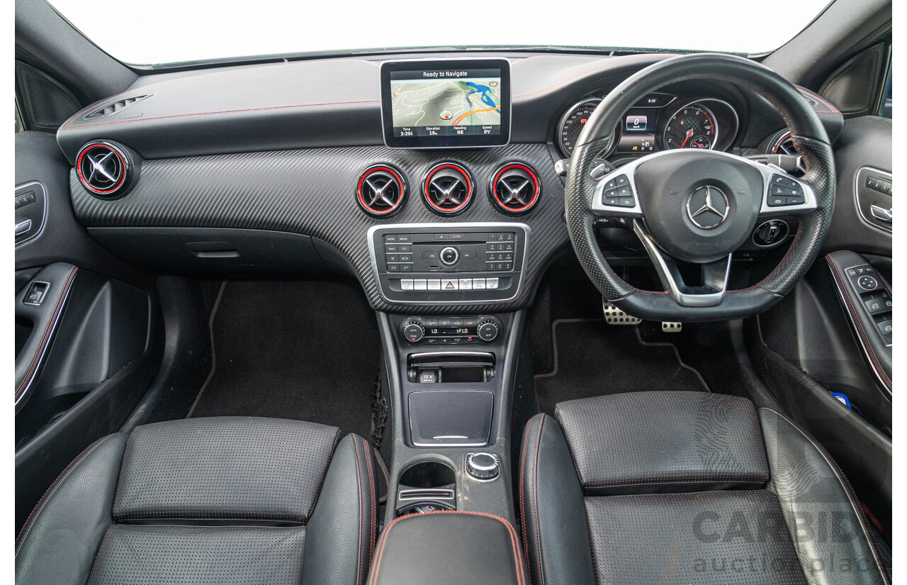 03/2016 Mercedes Benz A250 Sport 4Matic (AWD) 176 MY15 5d Hatchback Elbaite Green Metallic Turbo 2.0L