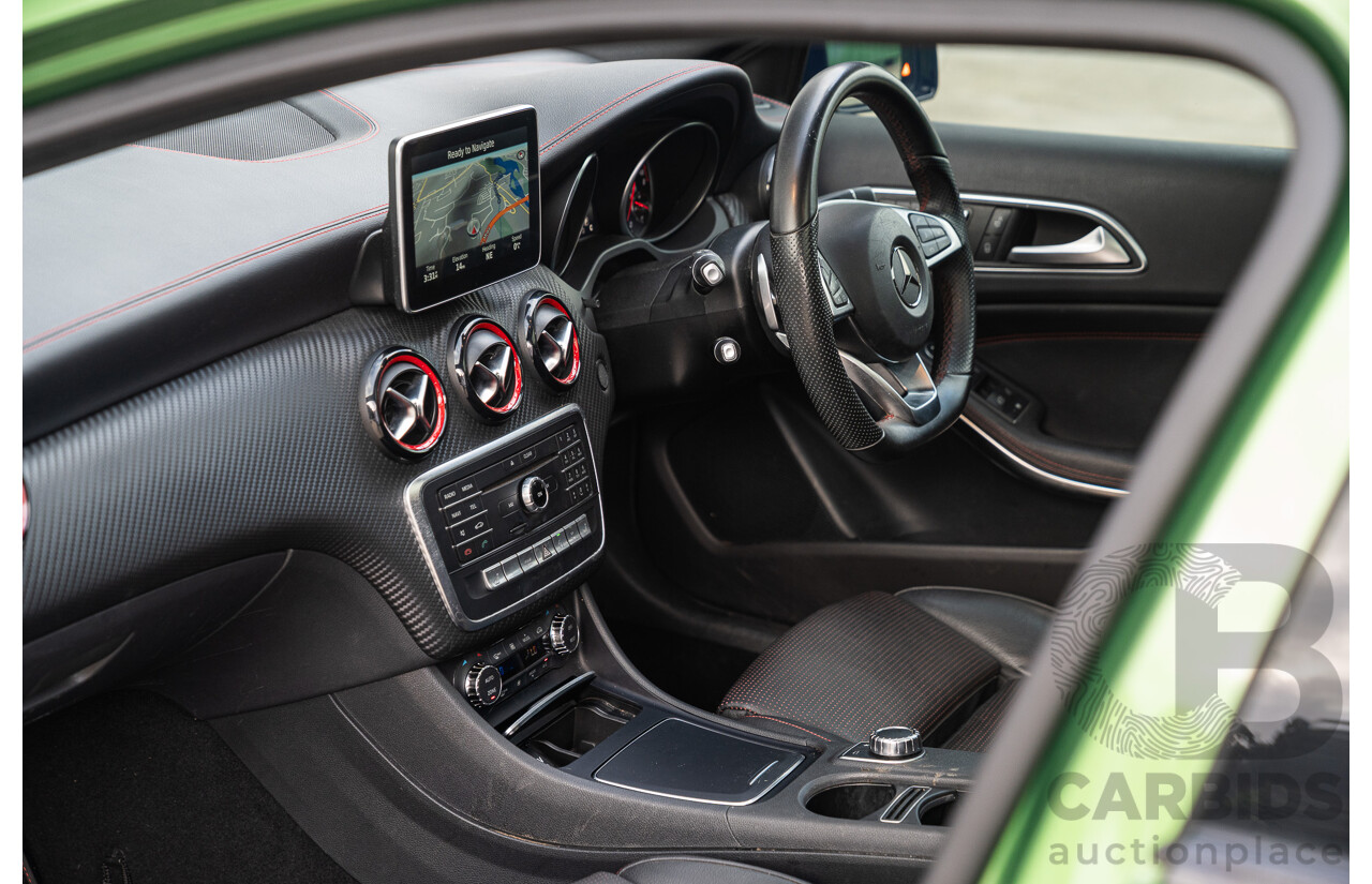 03/2016 Mercedes Benz A250 Sport 4Matic (AWD) 176 MY15 5d Hatchback Elbaite Green Metallic Turbo 2.0L