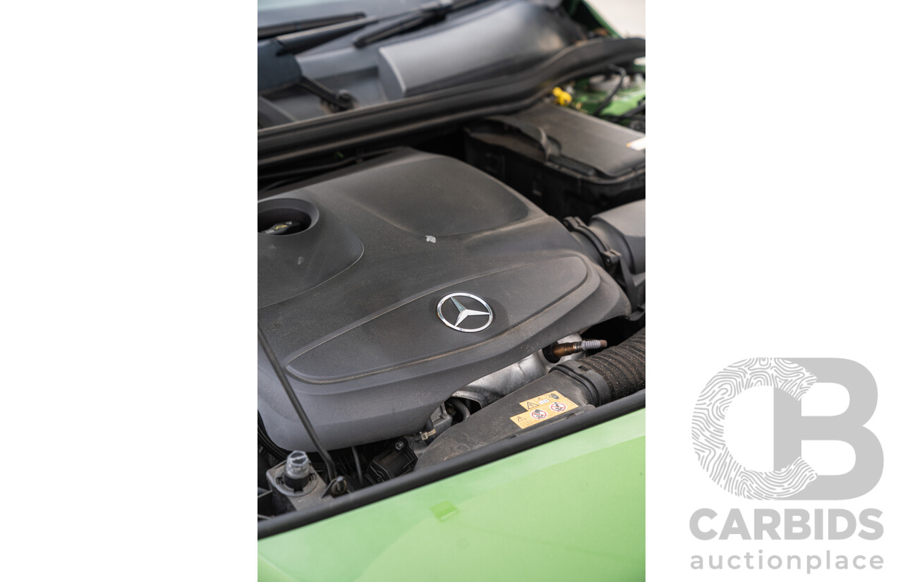 03/2016 Mercedes Benz A250 Sport 4Matic (AWD) 176 MY15 5d Hatchback Elbaite Green Metallic Turbo 2.0L
