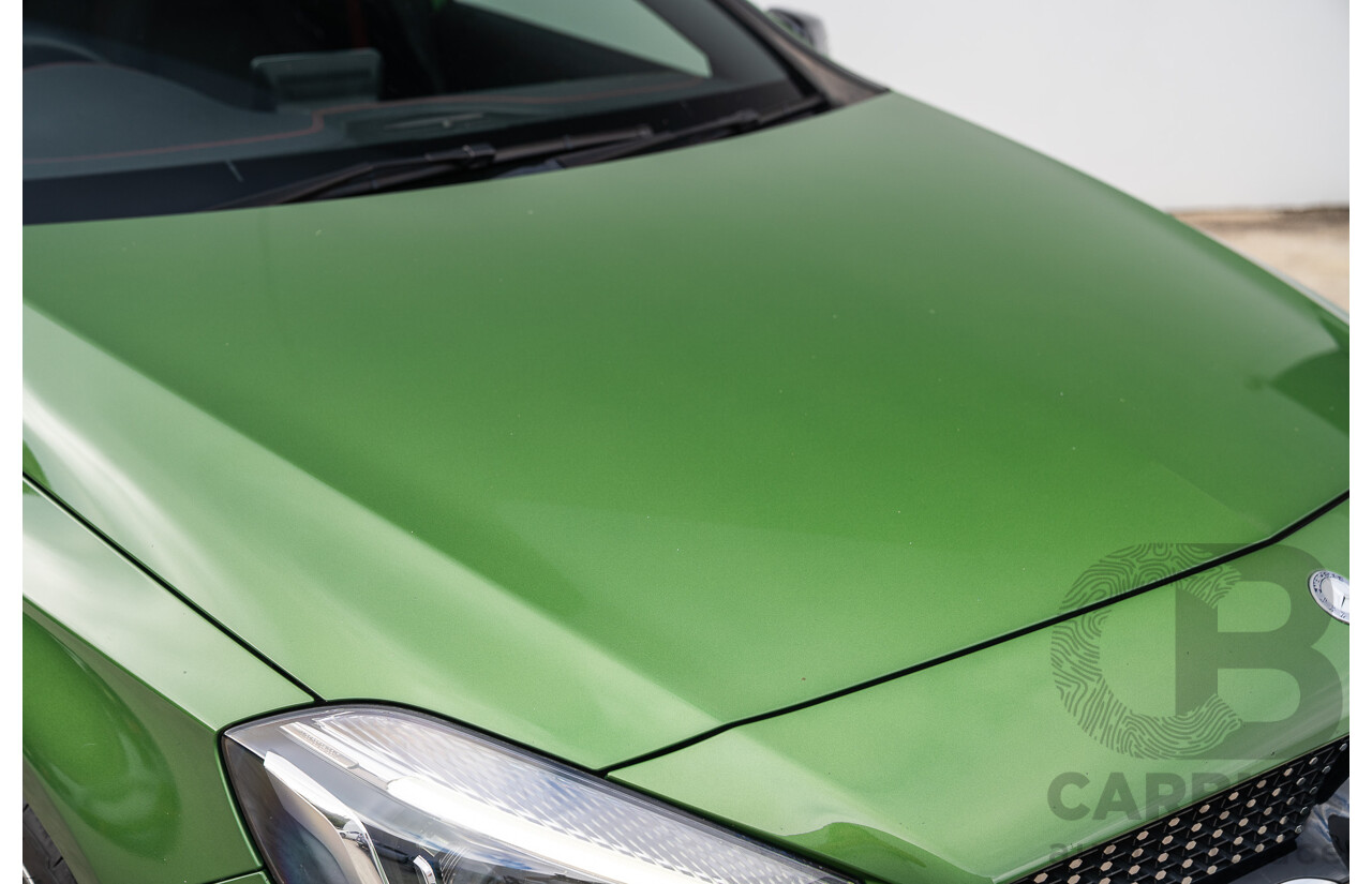 03/2016 Mercedes Benz A250 Sport 4Matic (AWD) 176 MY15 5d Hatchback Elbaite Green Metallic Turbo 2.0L