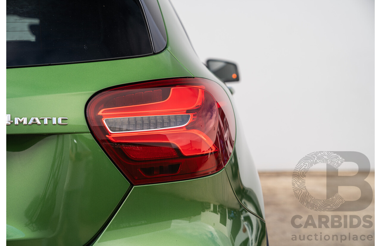 03/2016 Mercedes Benz A250 Sport 4Matic (AWD) 176 MY15 5d Hatchback Elbaite Green Metallic Turbo 2.0L