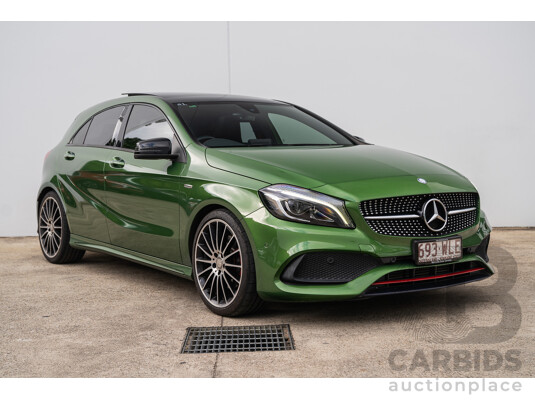 03/2016 Mercedes Benz A250 Sport 4Matic (AWD) 176 MY15 5d Hatchback Elbaite Green Metallic Turbo 2.0L