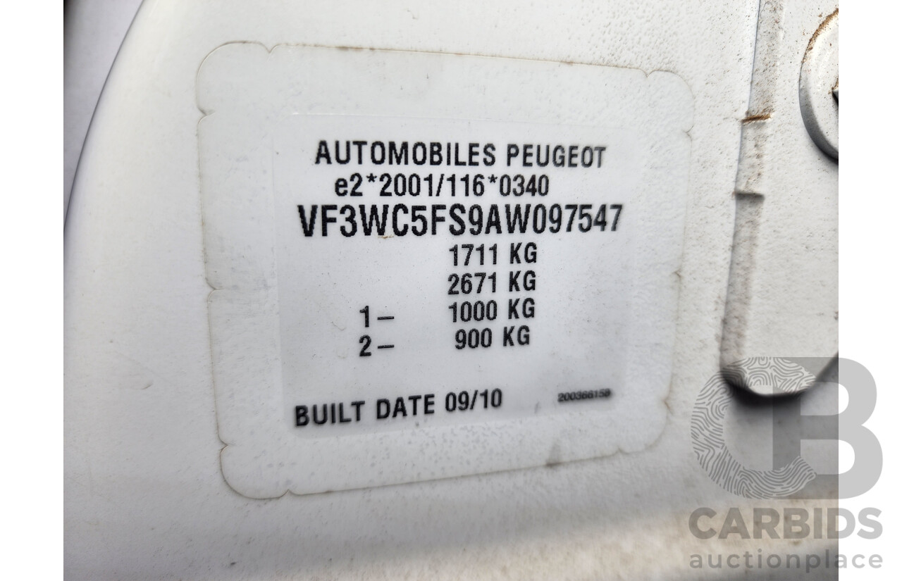 11/2010 Peugeot 207 Sportium MY10 5d Hatchback White 1.6L