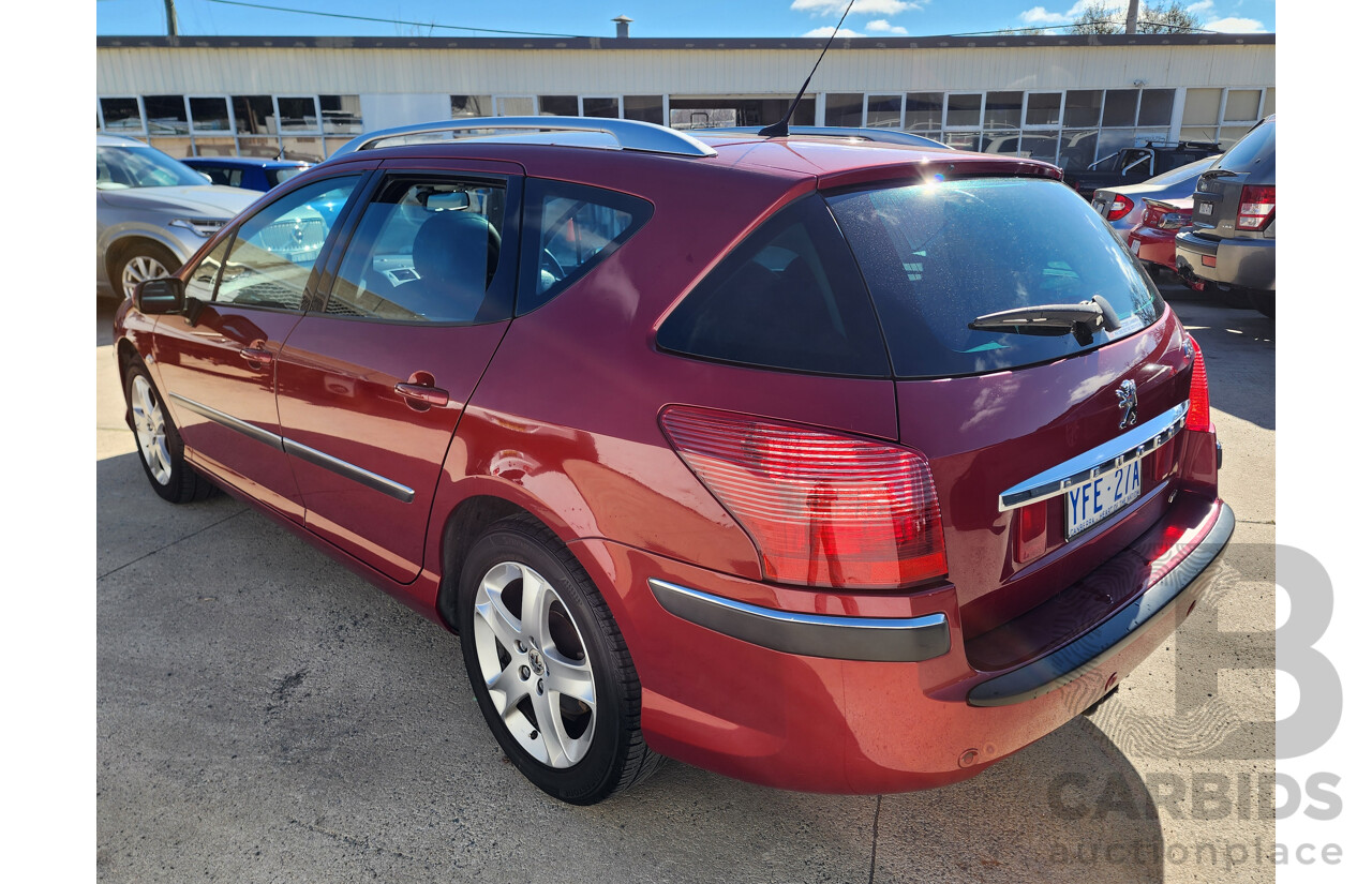 07/2007 Peugeot 407 ST HDi Touring Executive MY06 UPGRADE 4d Wagon Maroon 2.0L