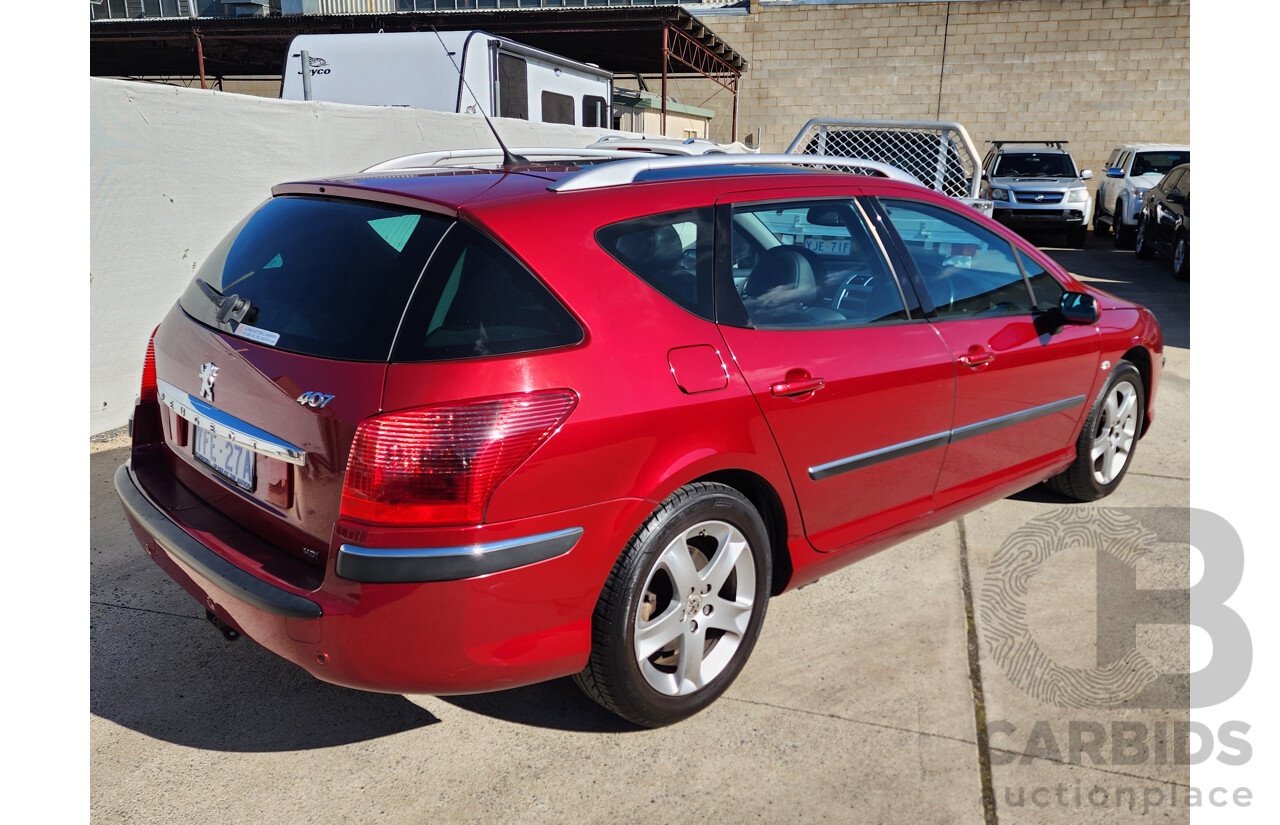 07/2007 Peugeot 407 ST HDi Touring Executive MY06 UPGRADE 4d Wagon Maroon 2.0L