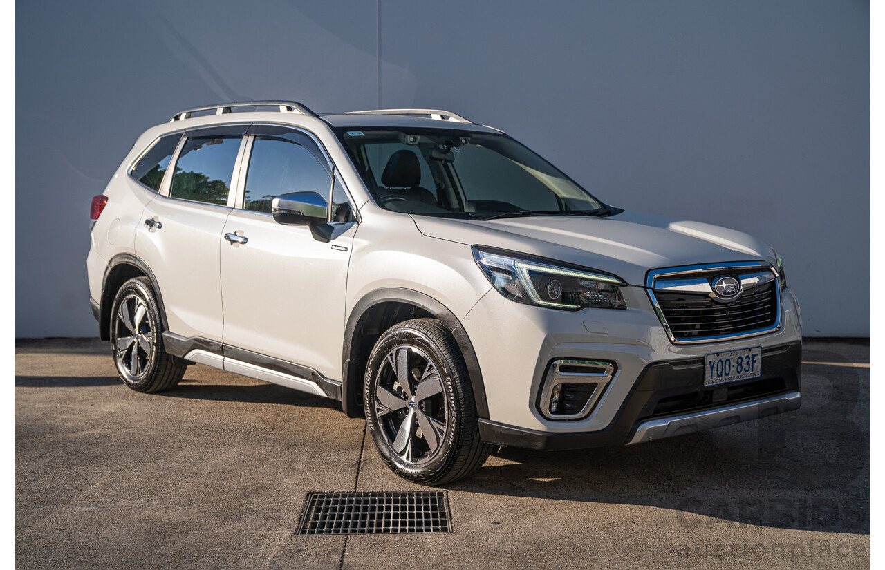 06/2021 Subaru Forester Hybrid S (AWD) S5 MY21 4d Wagon Crystal White 2.0L - 12kw Hybrid