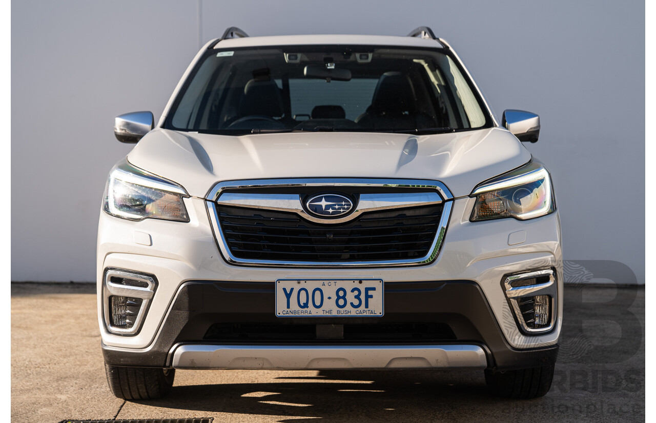 06/2021 Subaru Forester Hybrid S (AWD) S5 MY21 4d Wagon Crystal White 2.0L - 12kw Hybrid