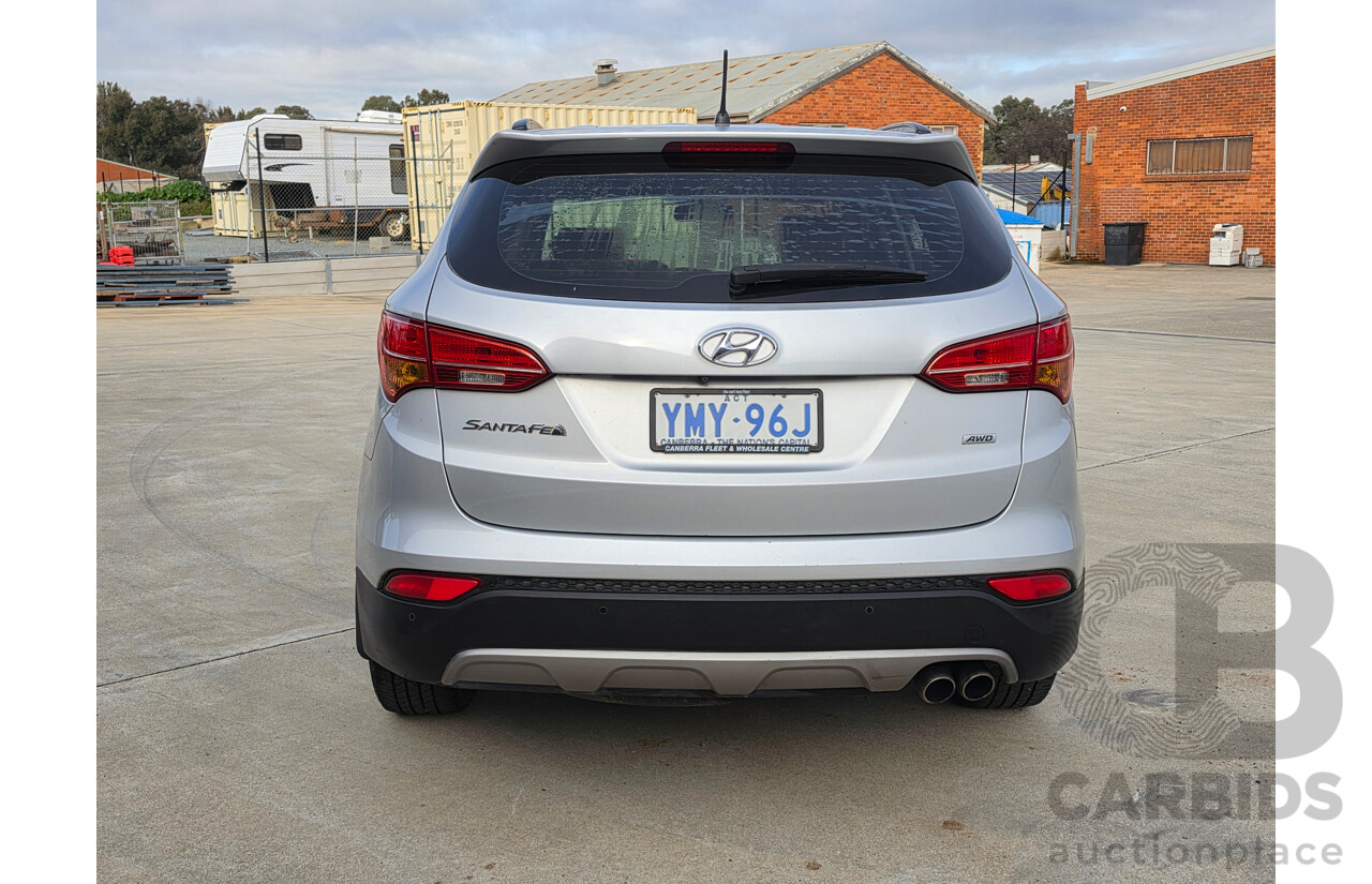 10/2014 Hyundai Santa Fe Active (AWD) DM 4D Wagon Silver 2.4L - 7 Seats