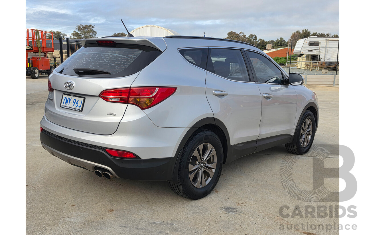 10/2014 Hyundai Santa Fe Active (AWD) DM 4D Wagon Silver 2.4L - 7 Seats