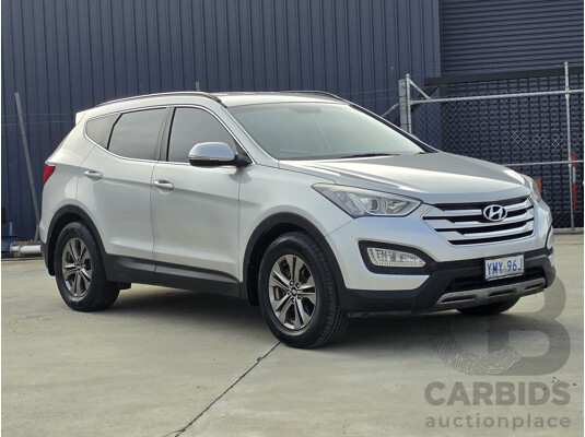 10/2014 Hyundai Santa Fe Active (AWD) DM 4D Wagon Silver 2.4L - 7 Seats
