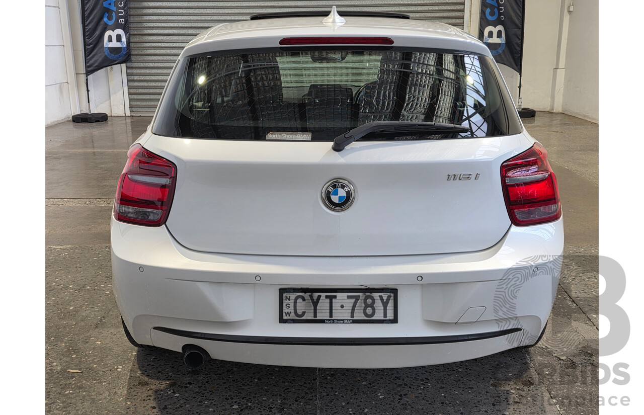 2/2015 BMW 116i Sport F20 MY15 5d Hatchback Mineral White Metallic Turbo 1.6L